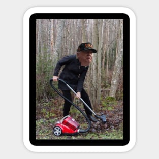 Trump is raking leaves to prevent forest fires Sticker